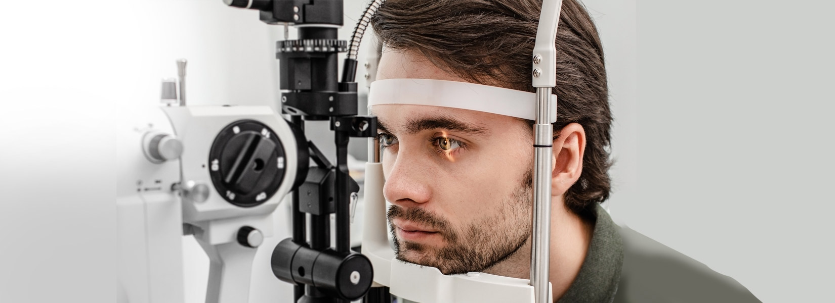 young man during eye exam in Southwest Houston